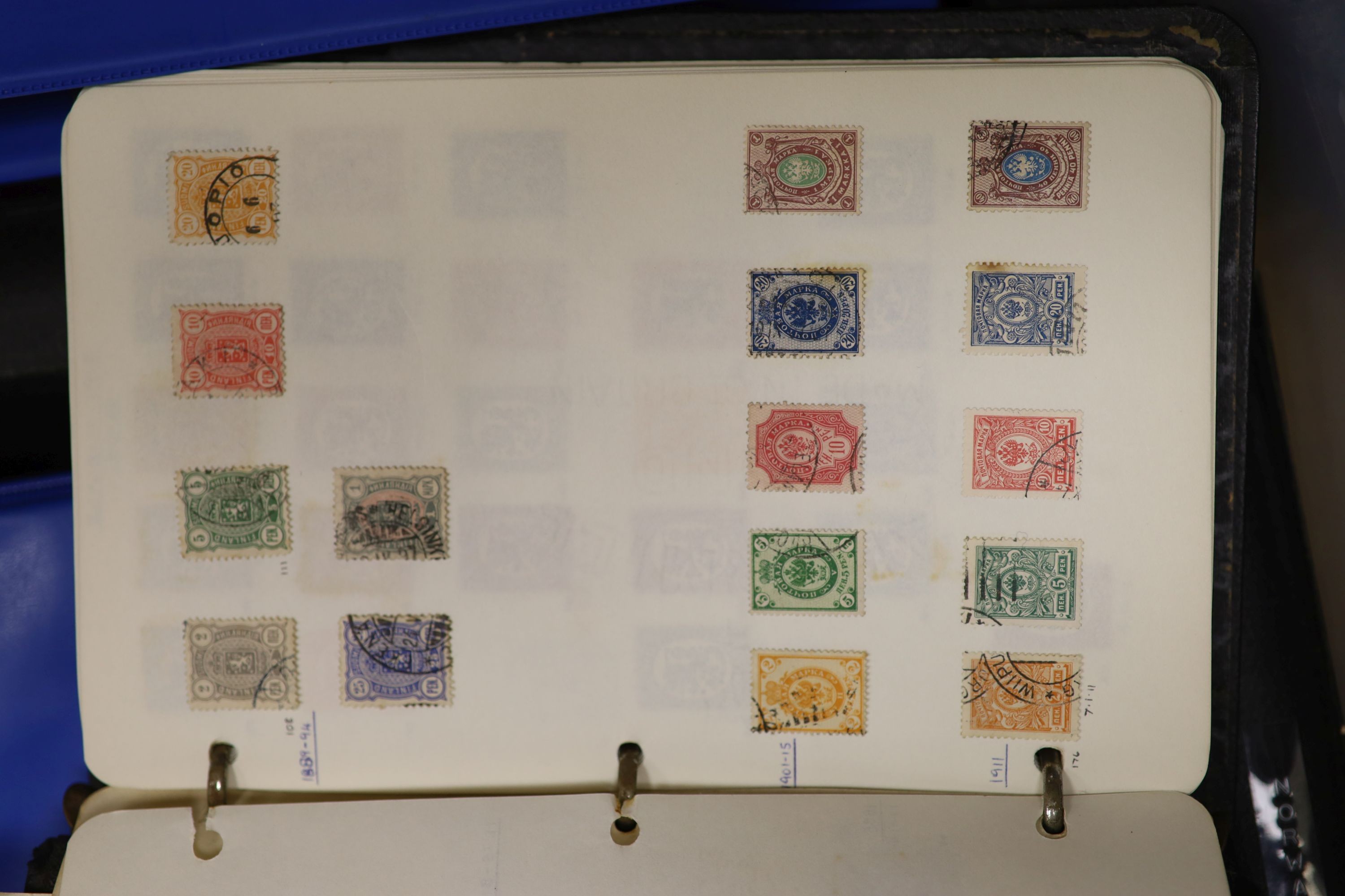Sixteen albums / stock books world stamps with British commonwealth, Scandinavia, Germany